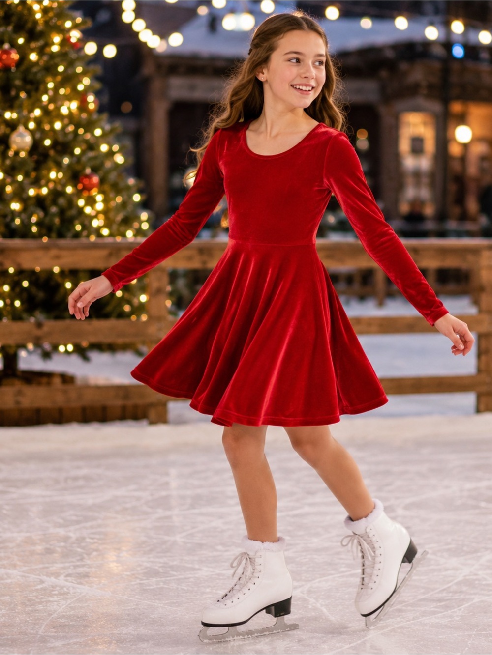 The Children’s Place Girls XL 14 Red Velvet Long Sleeve Holiday Dress NWT